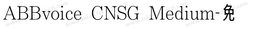 ABBvoice CNSG Medium字体转换